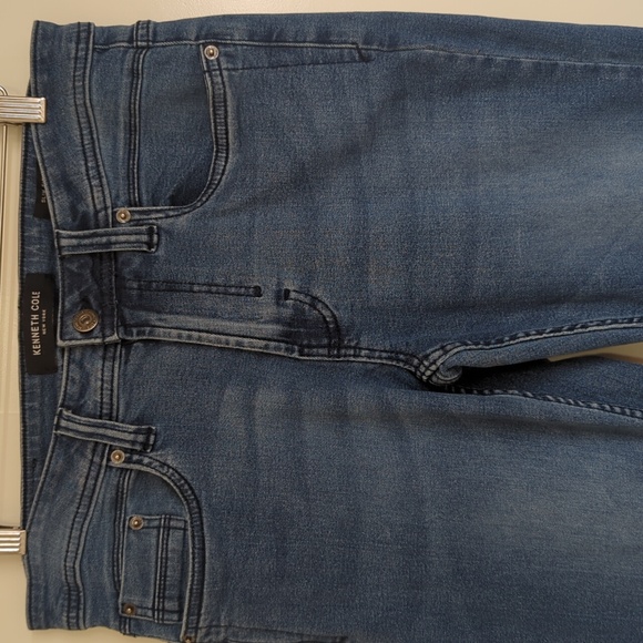 Kenneth Cole Slim-Fit Stretch Denim Men's Jeans 30x32 Medium Blue - Like New - Picture 2 of 9